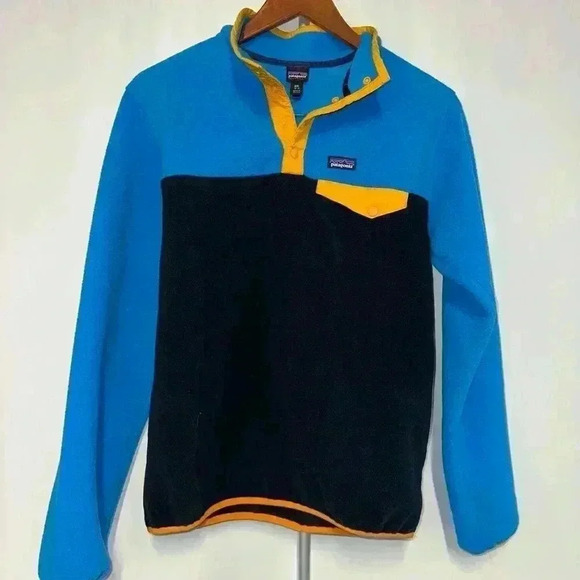 Patagonia Synchilla Fleece Pullover Blue Black XXL Youth - Picture 2 of 13